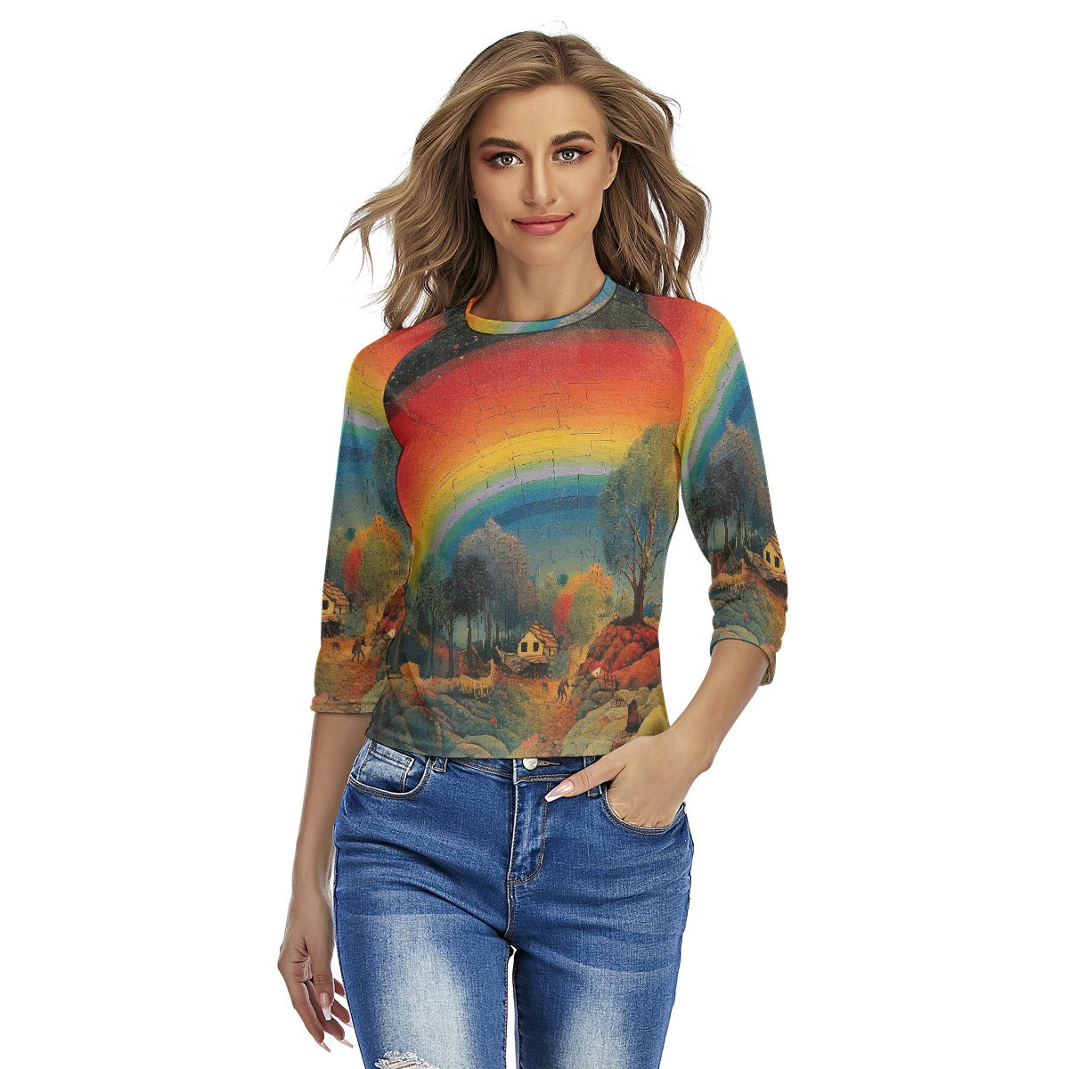 All-Over Print Women's Raglan Sleeves T-shirts