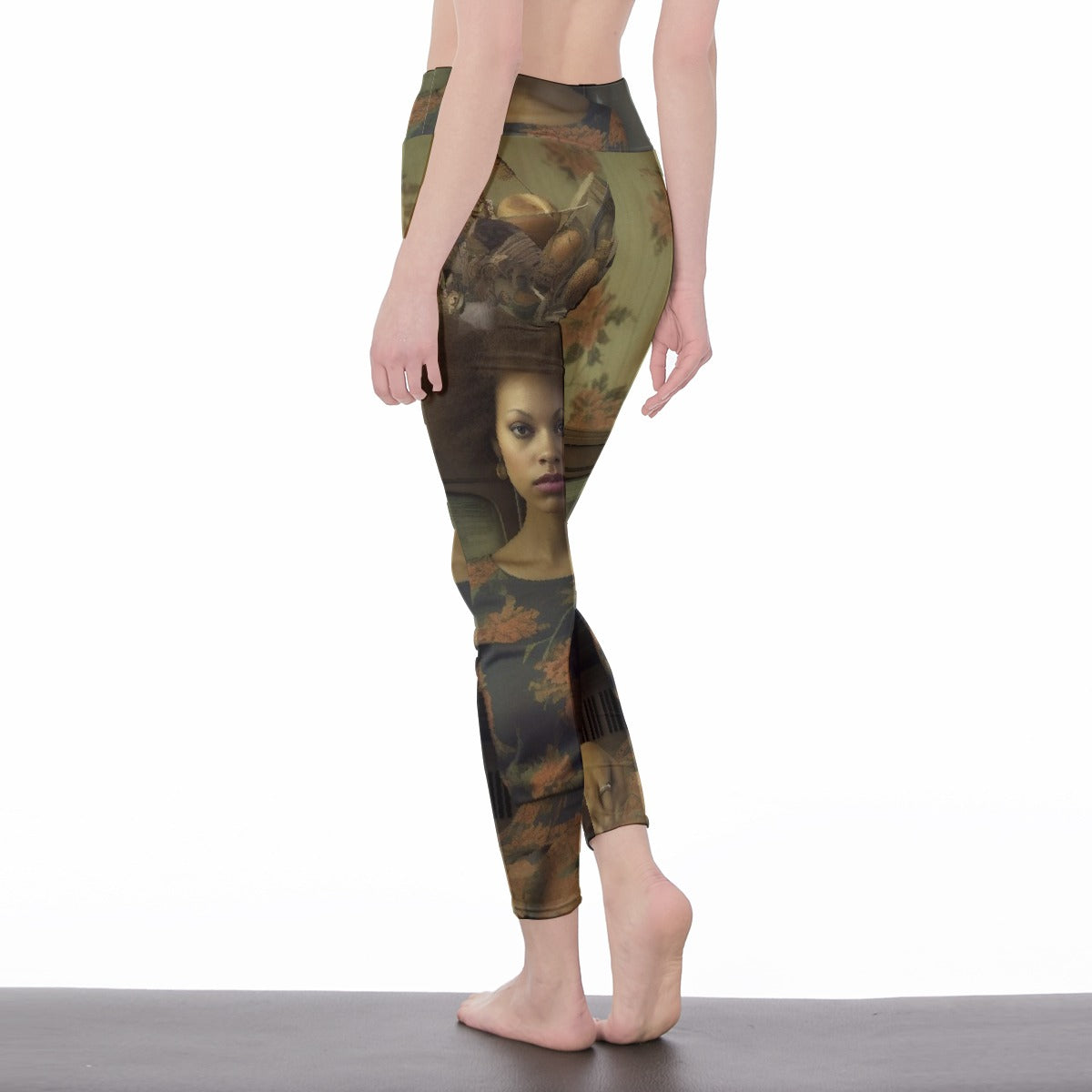 All-Over Print Women's High Waist Leggings | Side Stitch Closure