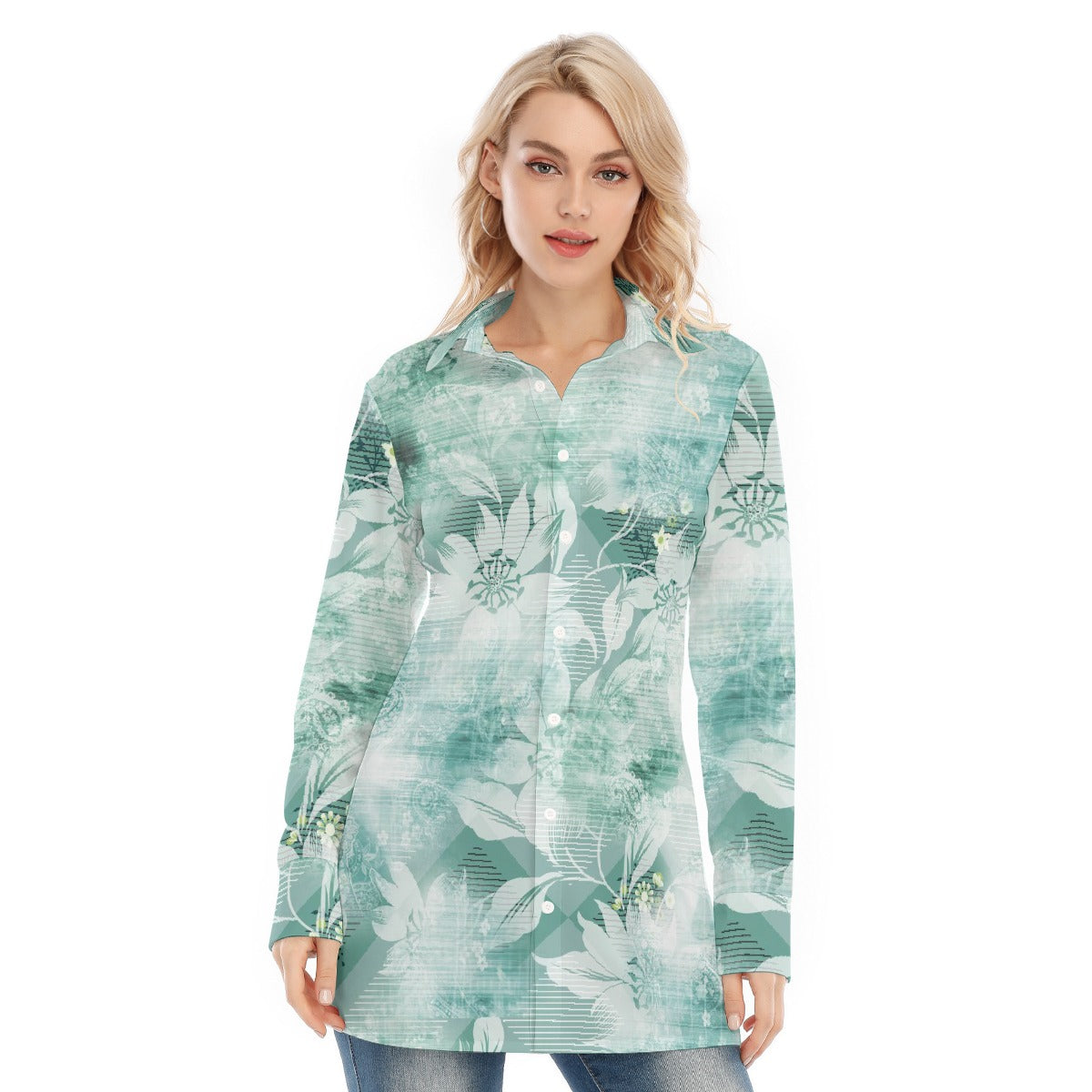 All-Over Print Women's Long Shirt