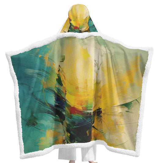 All-Over Print Unisex Wearable Hooded Blanket