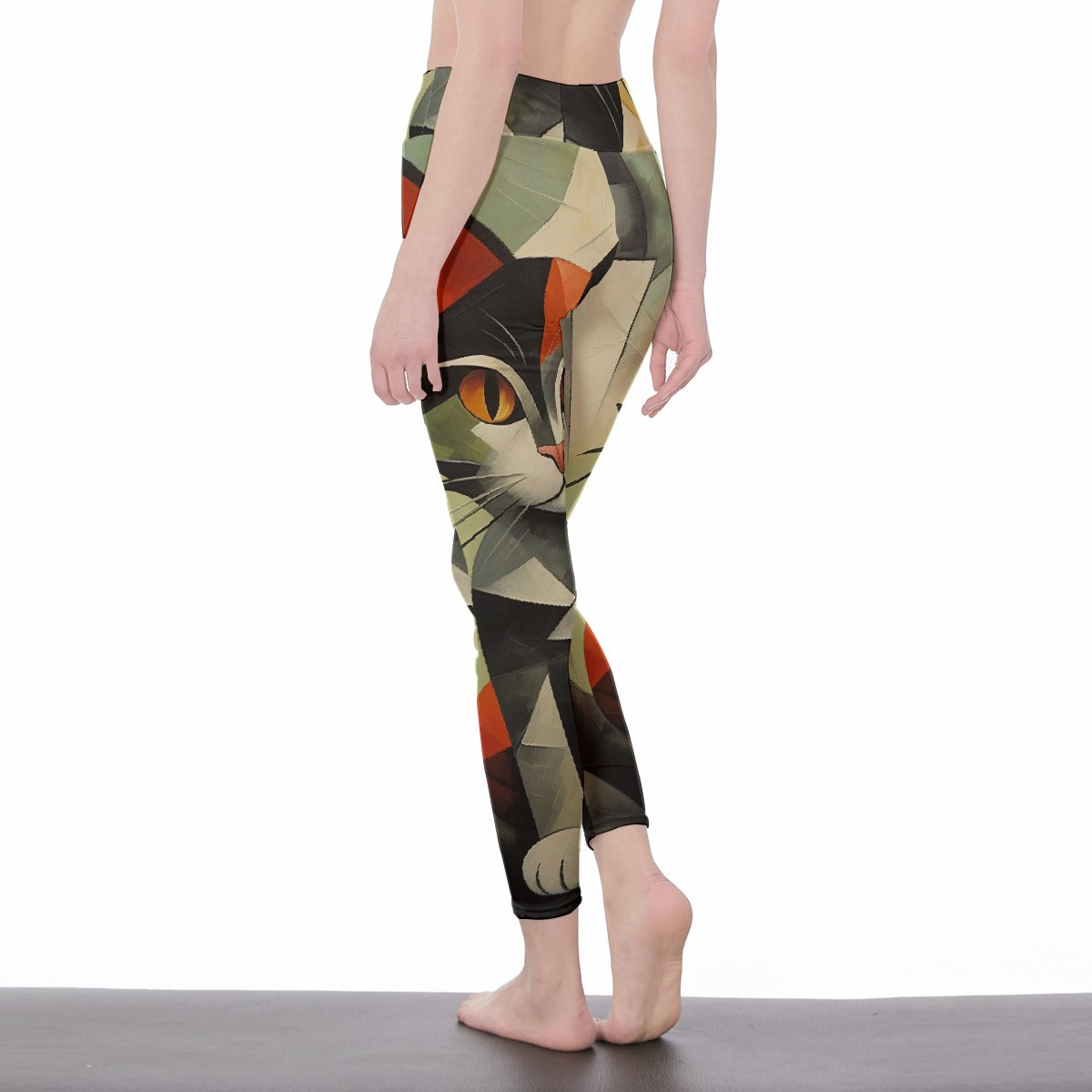 All-Over Print Women's High Waist Leggings | Side Stitch Closure