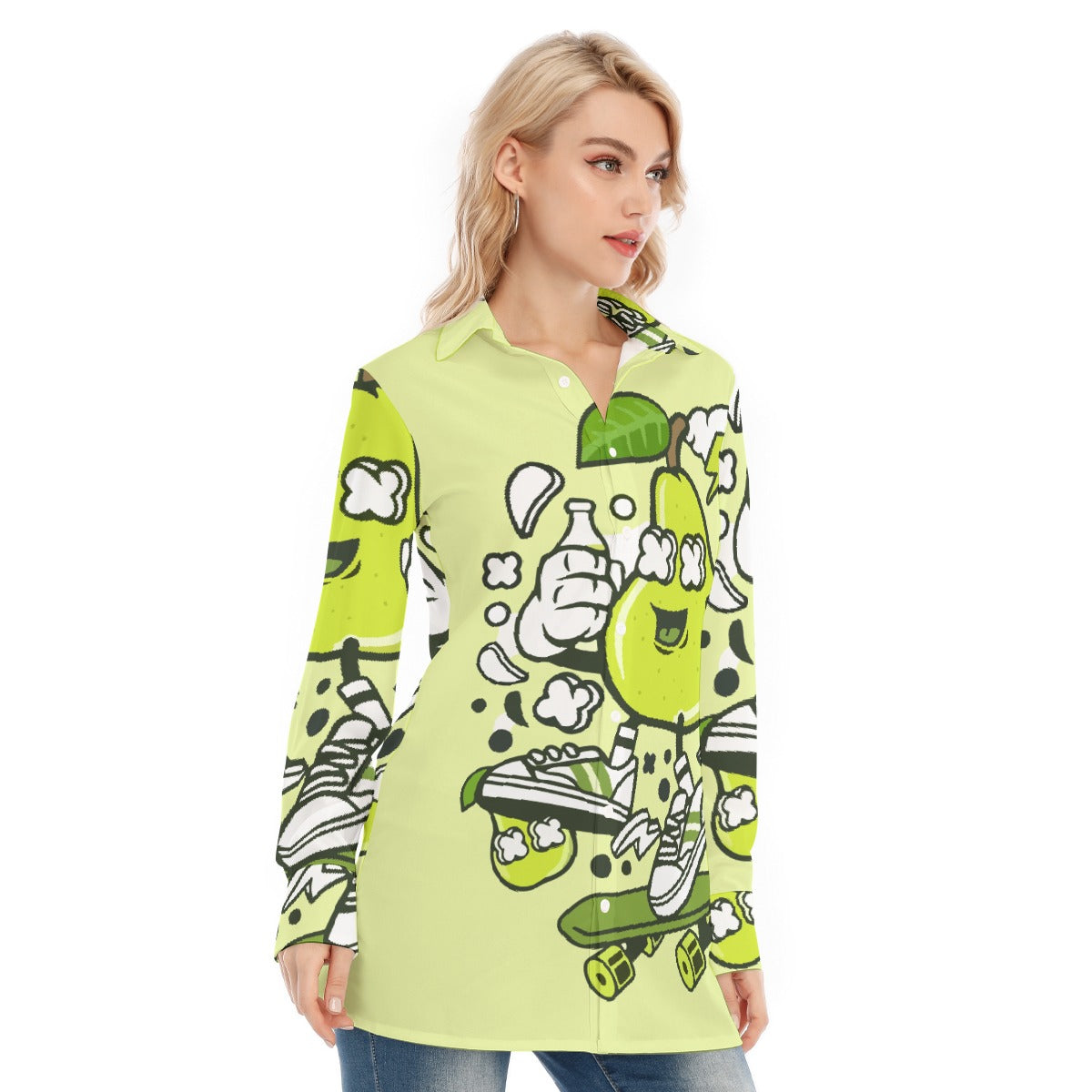 All-Over Print Women's Long Shirt