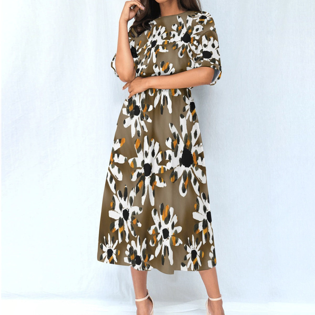 All-Over Print Women's Elastic Waist Dress