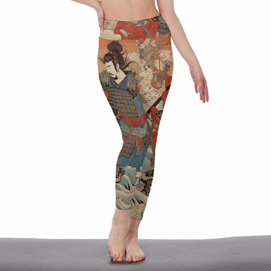 All-Over Print Women's High Waist Leggings | Side Stitch Closure