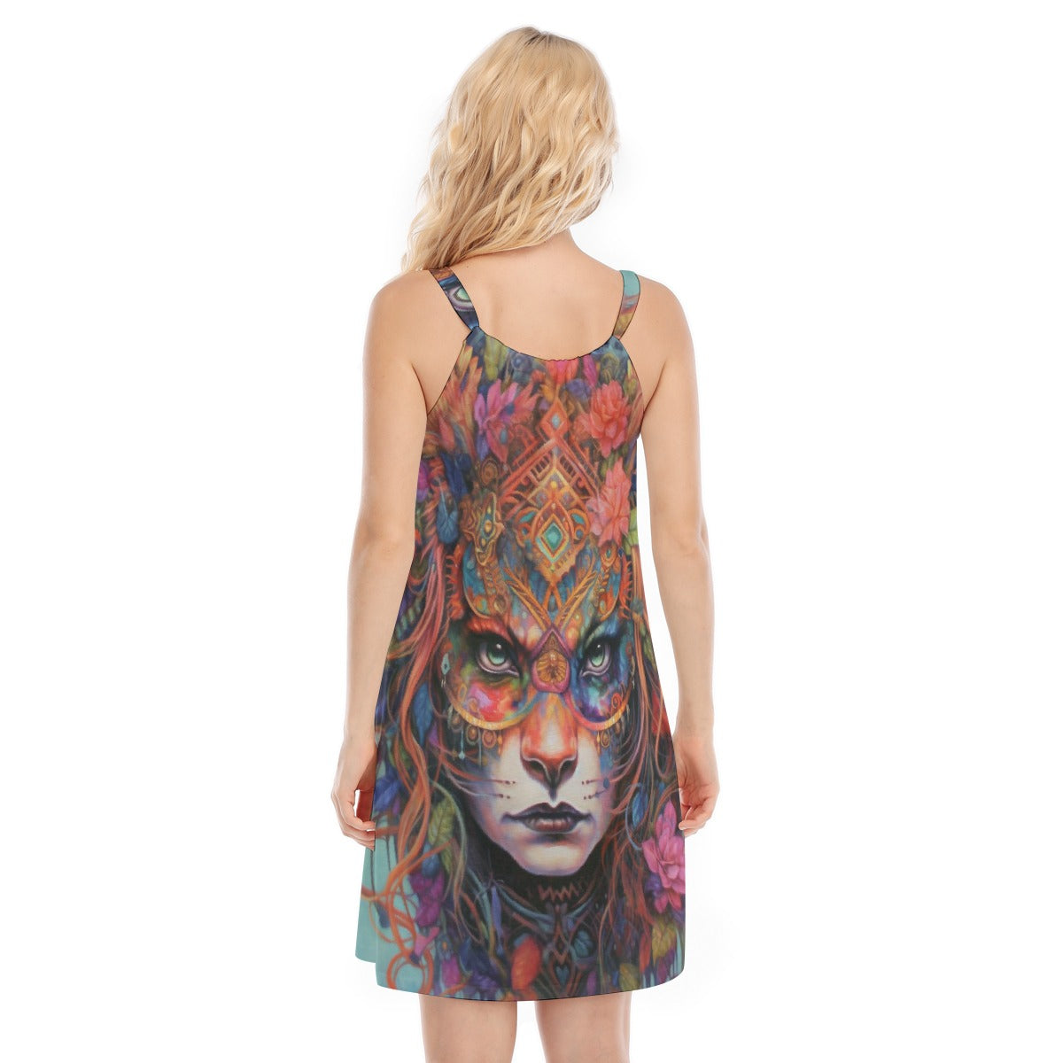 All-Over Print Women's O-neck Cami Dress