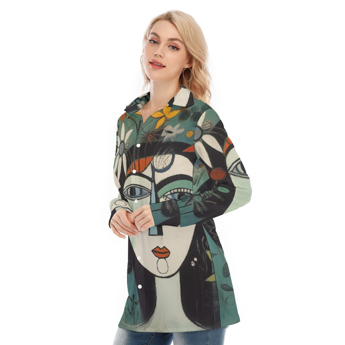 All-Over Print Women's Long Shirt