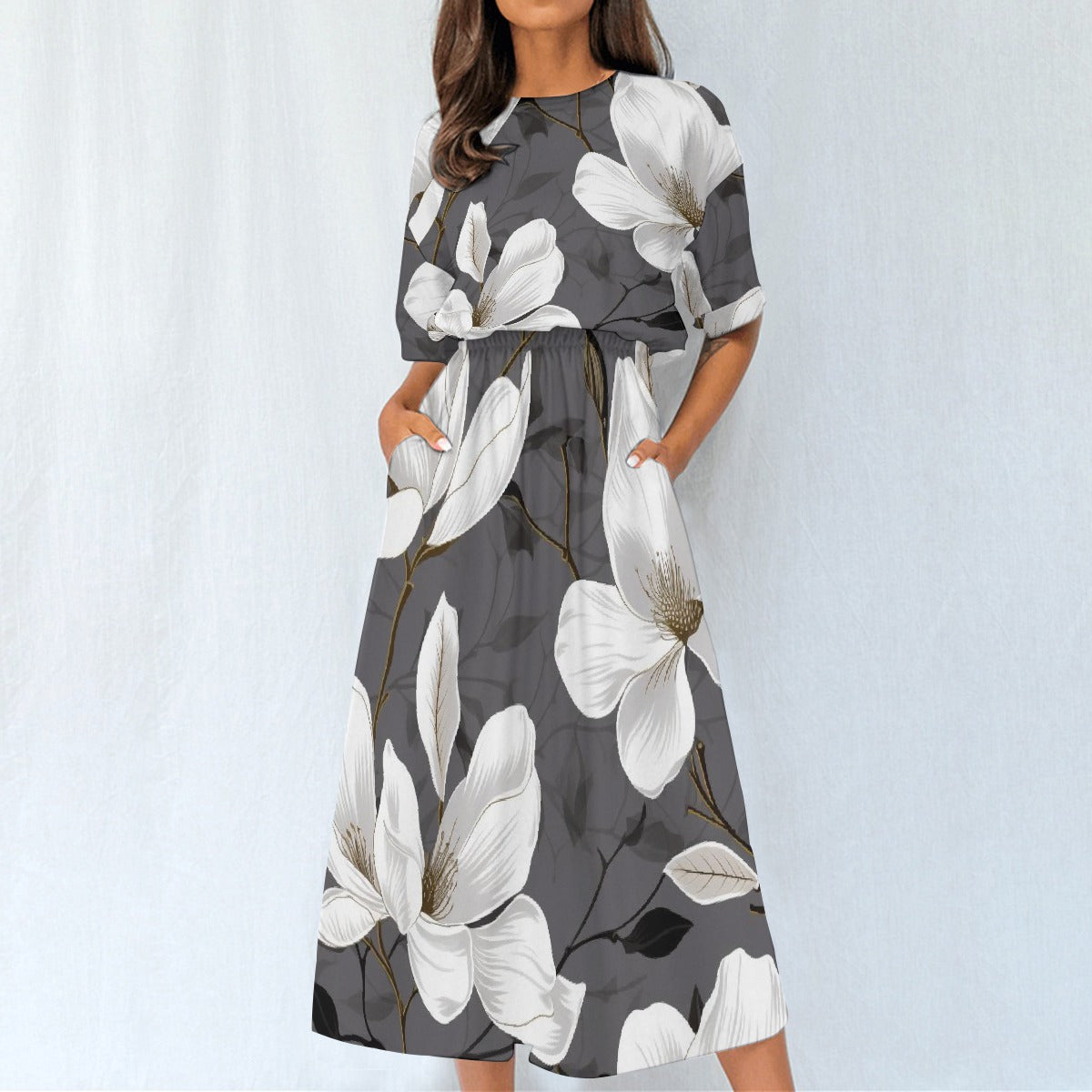 All-Over Print Women's Elastic Waist Dress