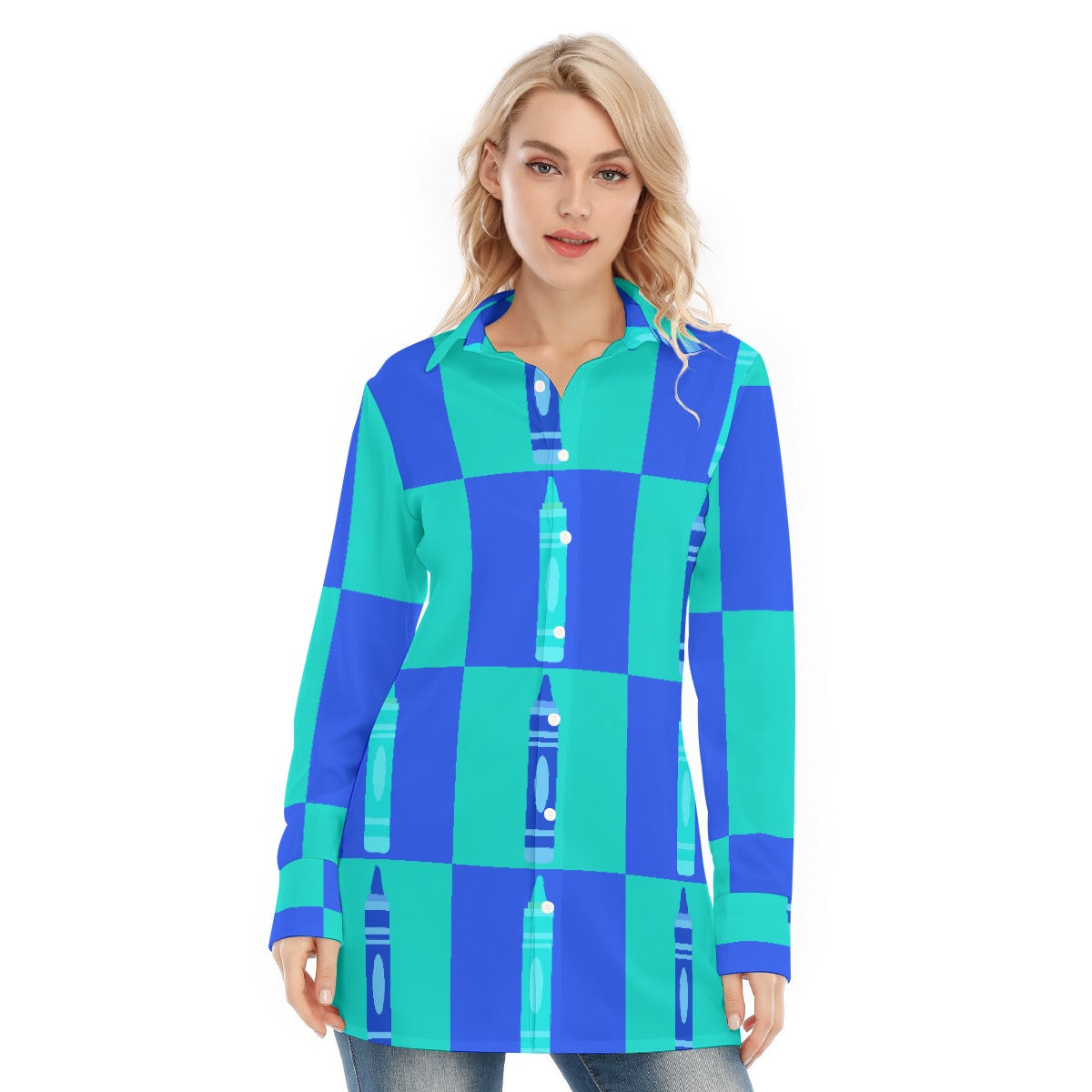 All-Over Print Women's Long Shirt