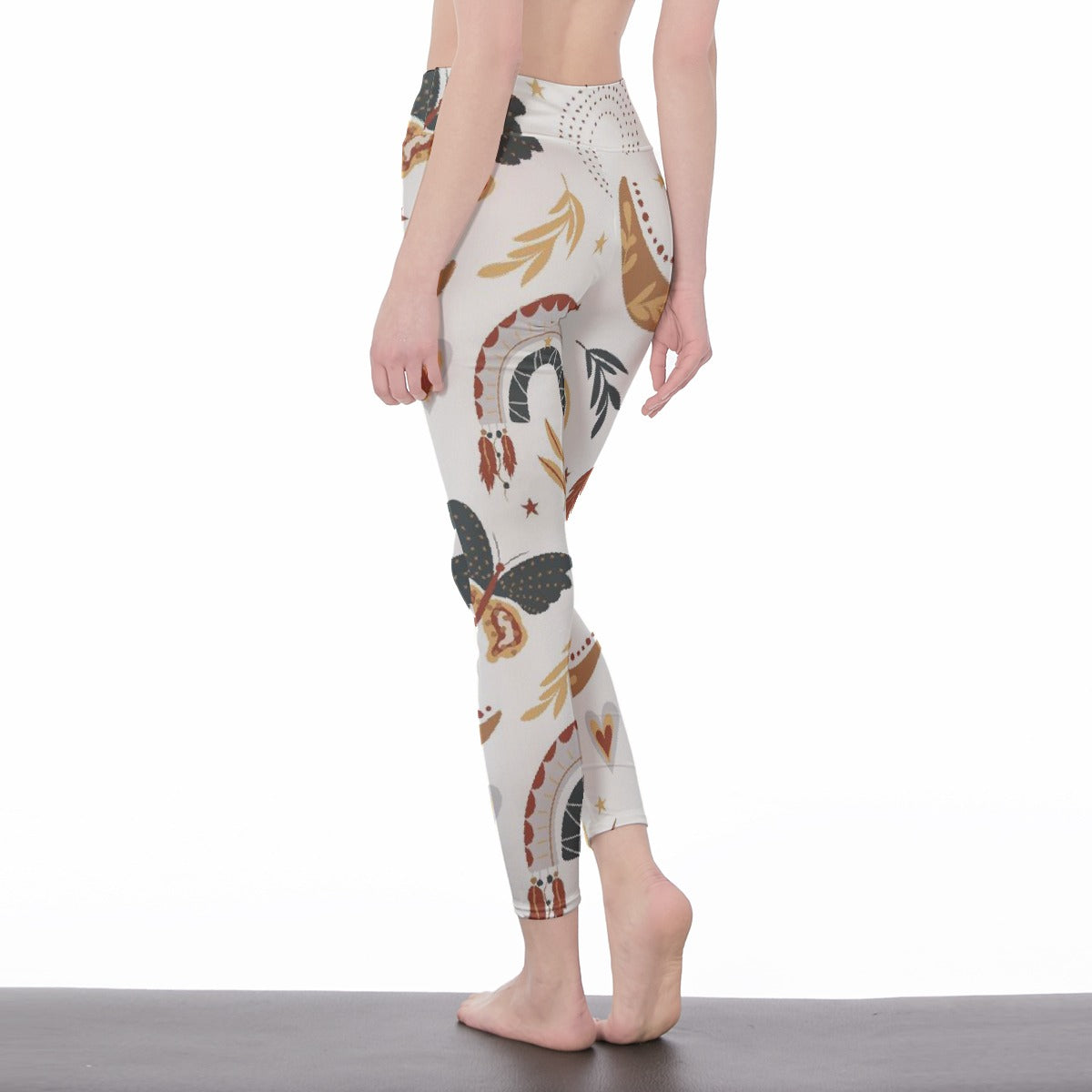 All-Over Print Women's High Waist Leggings | Side Stitch Closure