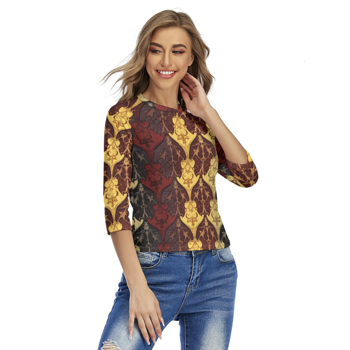 All-Over Print Women's Raglan Sleeves T-shirts