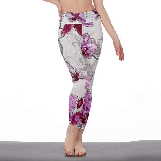 All-Over Print Women's High Waist Leggings | Side Stitch Closure