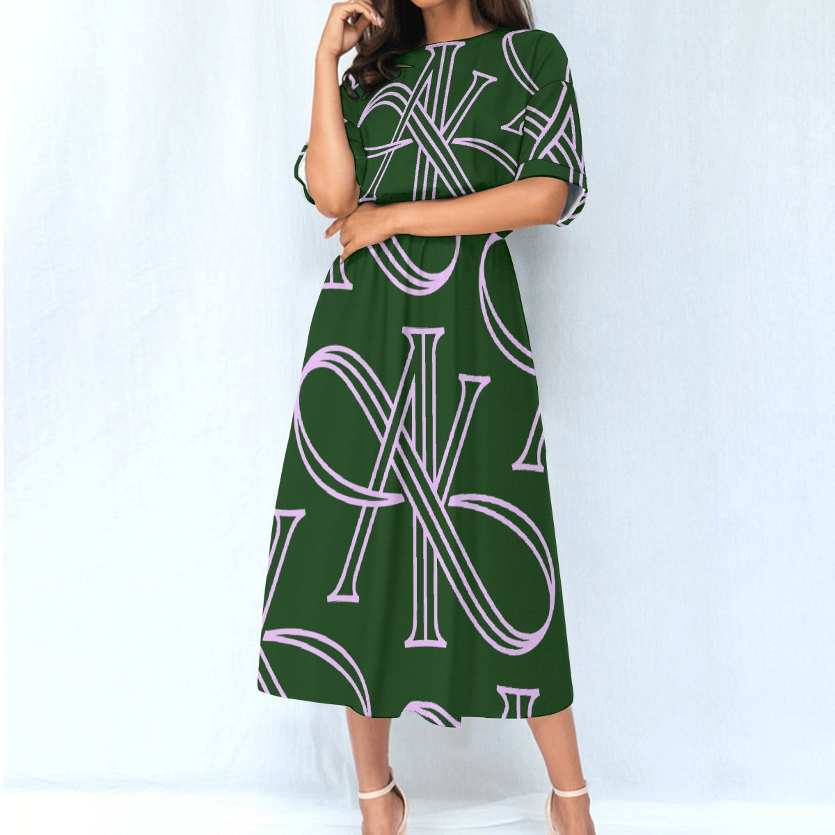 All-Over Print Women's Elastic Waist Dress