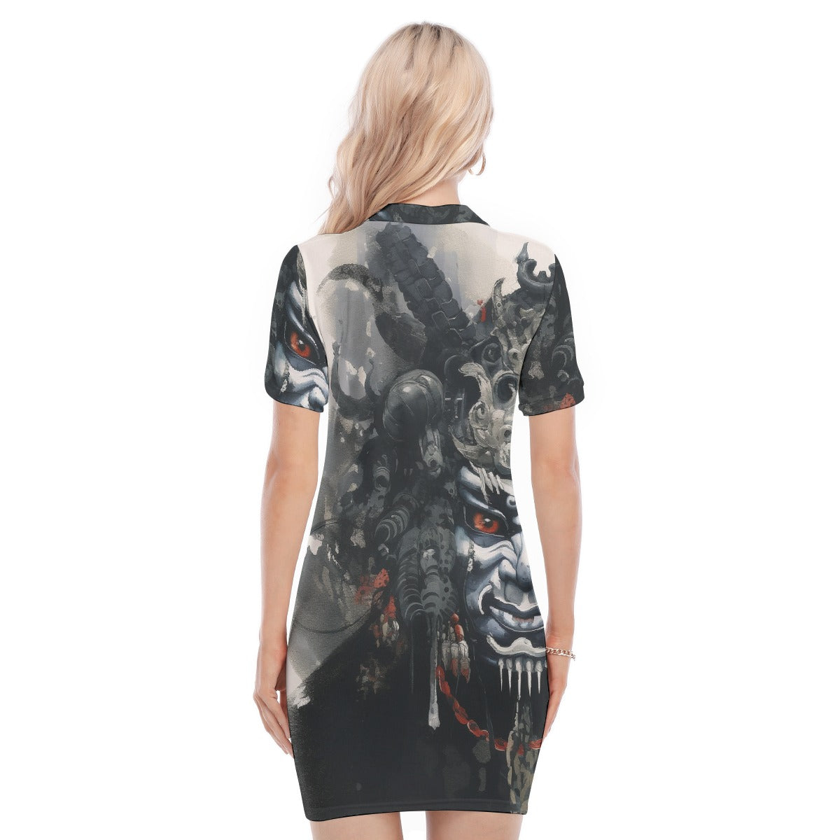 All-Over Print Women's Polo Collar Dress