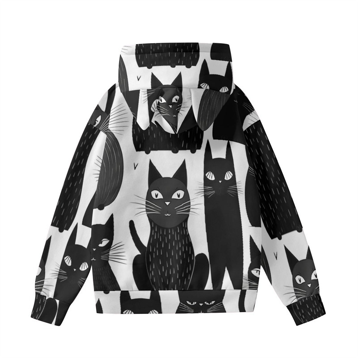 All-Over Print Women’s Hoodie With Decorative Ears