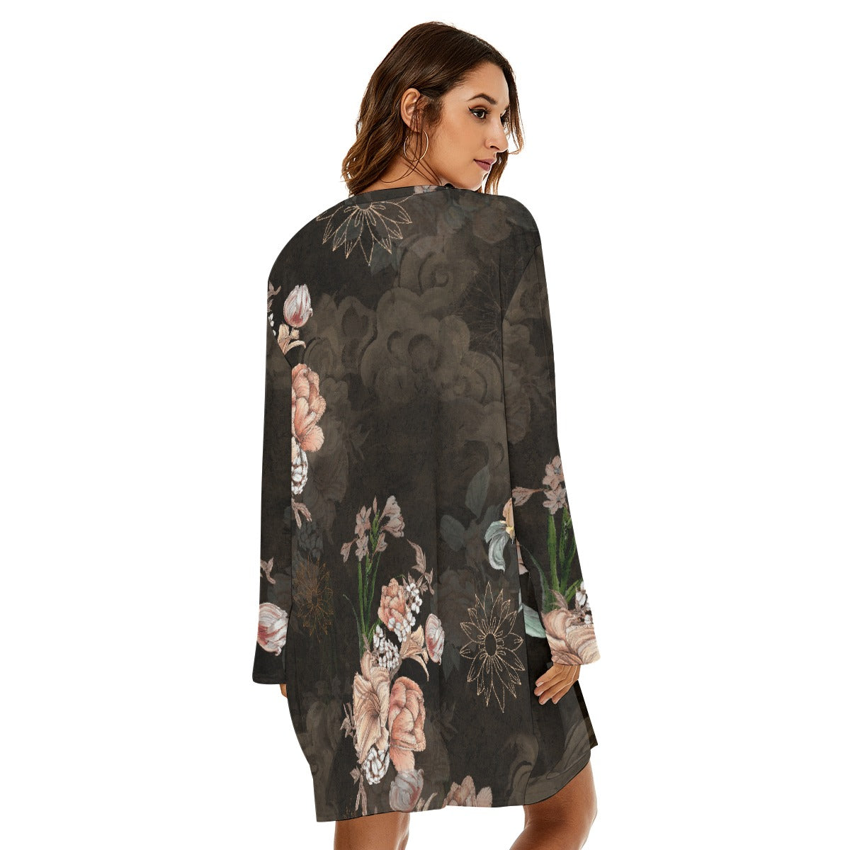 All-Over Print  Women's Loose Crew Neck Dress