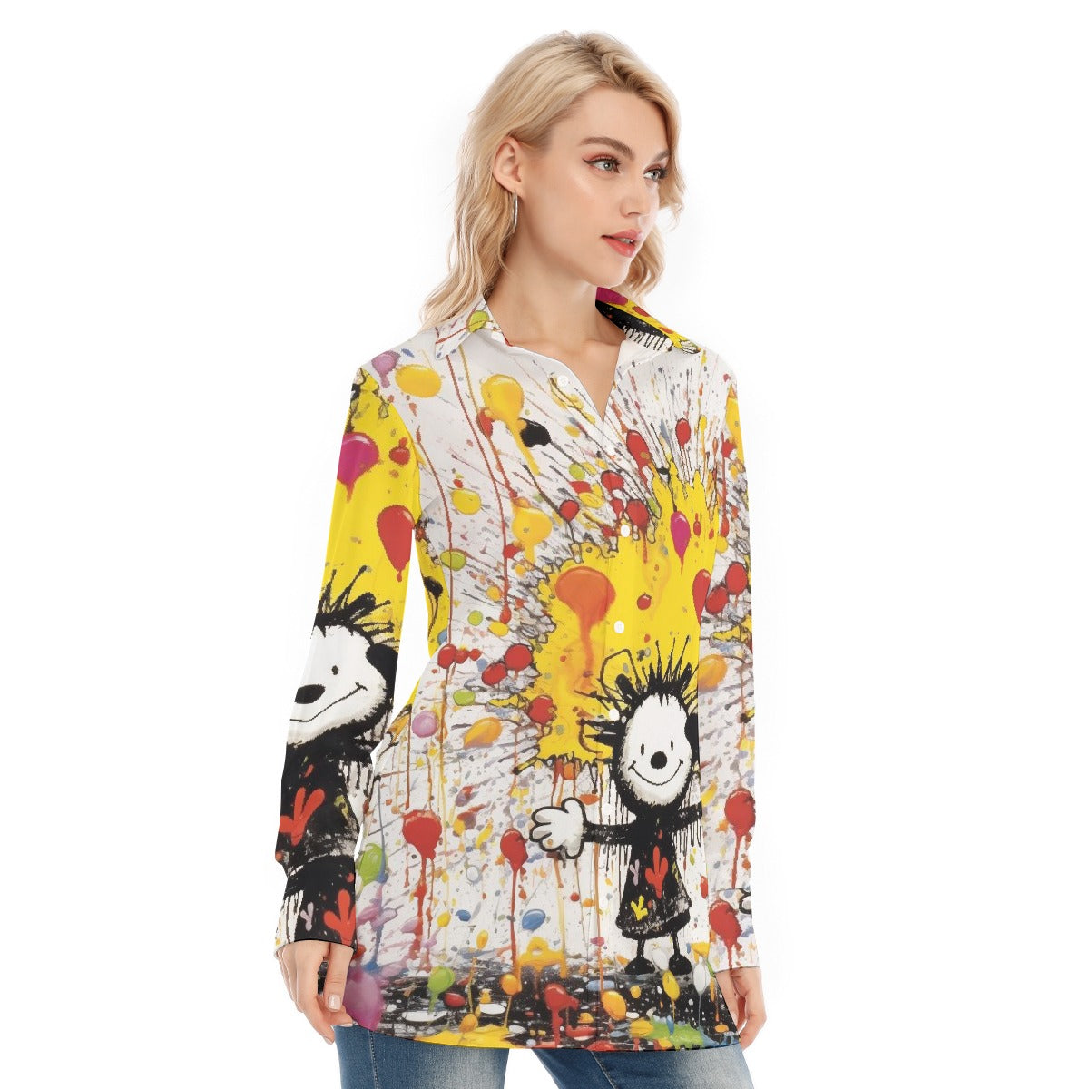 All-Over Print Women's Long Shirt