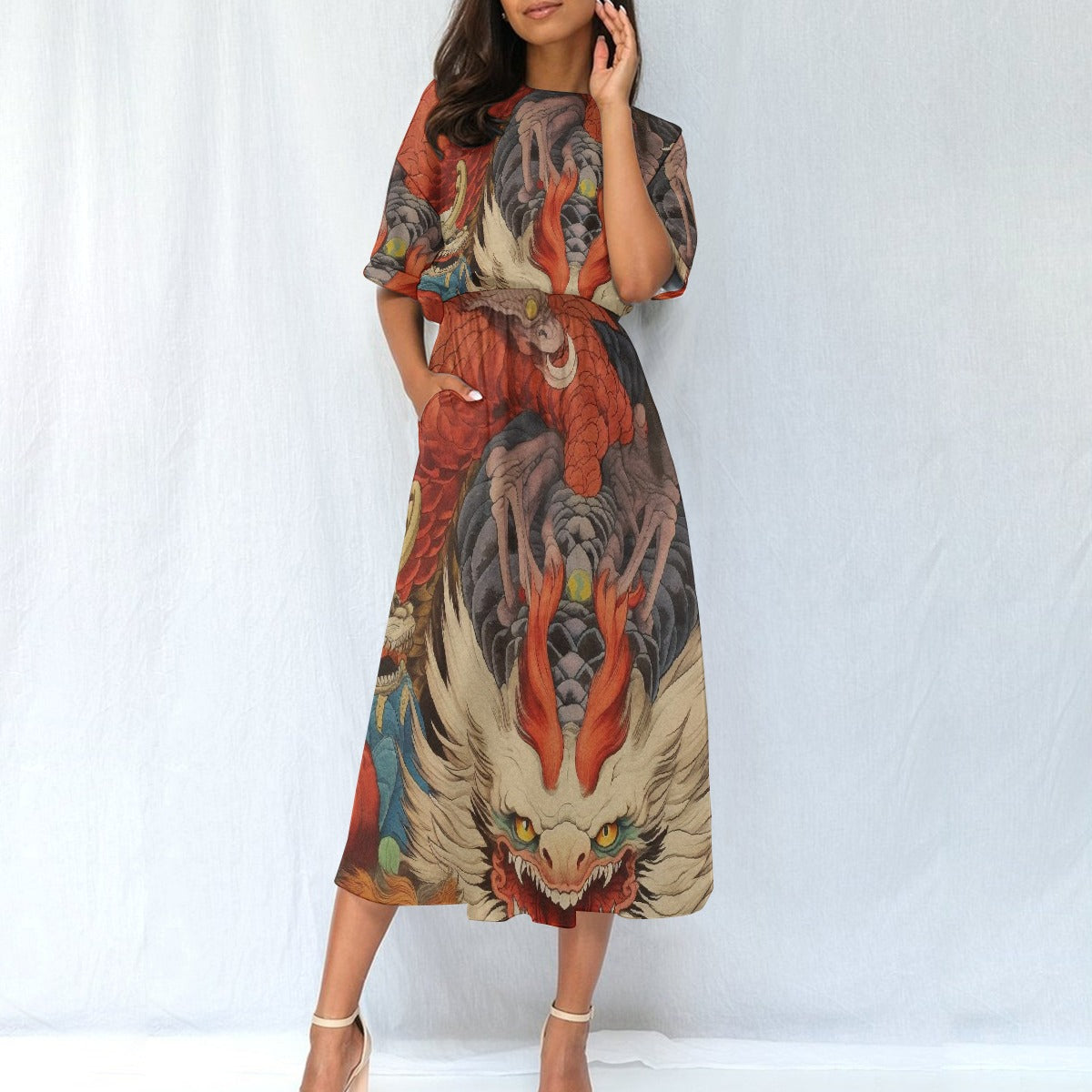 All-Over Print Women's Elastic Waist Dress