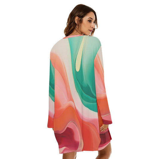 All-Over Print  Women's Loose Crew Neck Dress