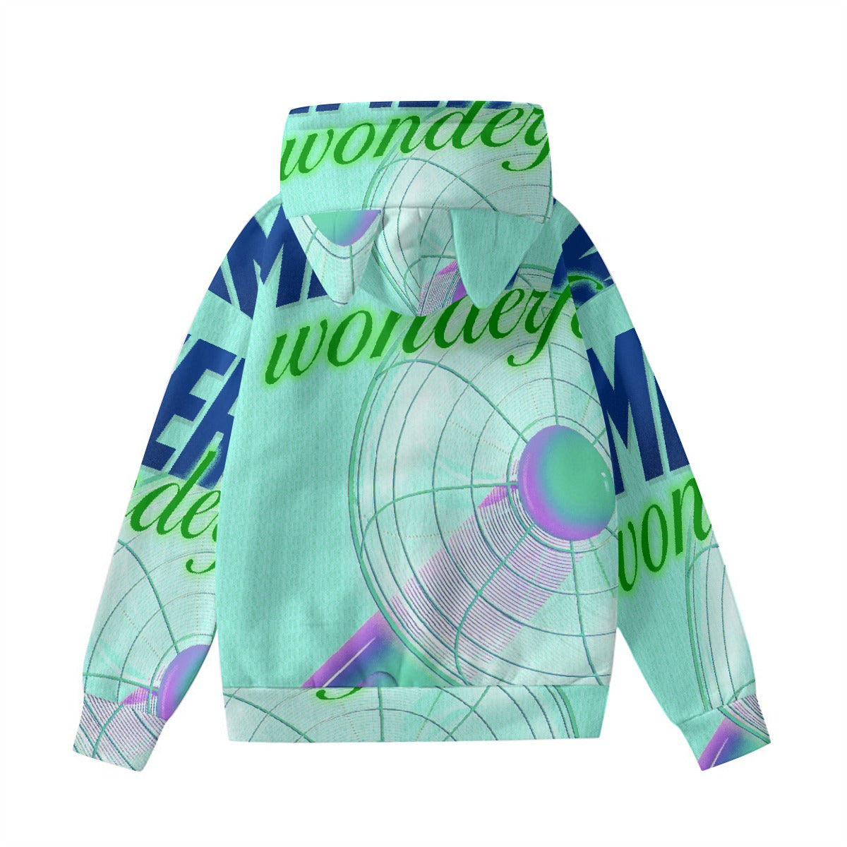 All-Over Print Women’s Hoodie With Decorative Ears