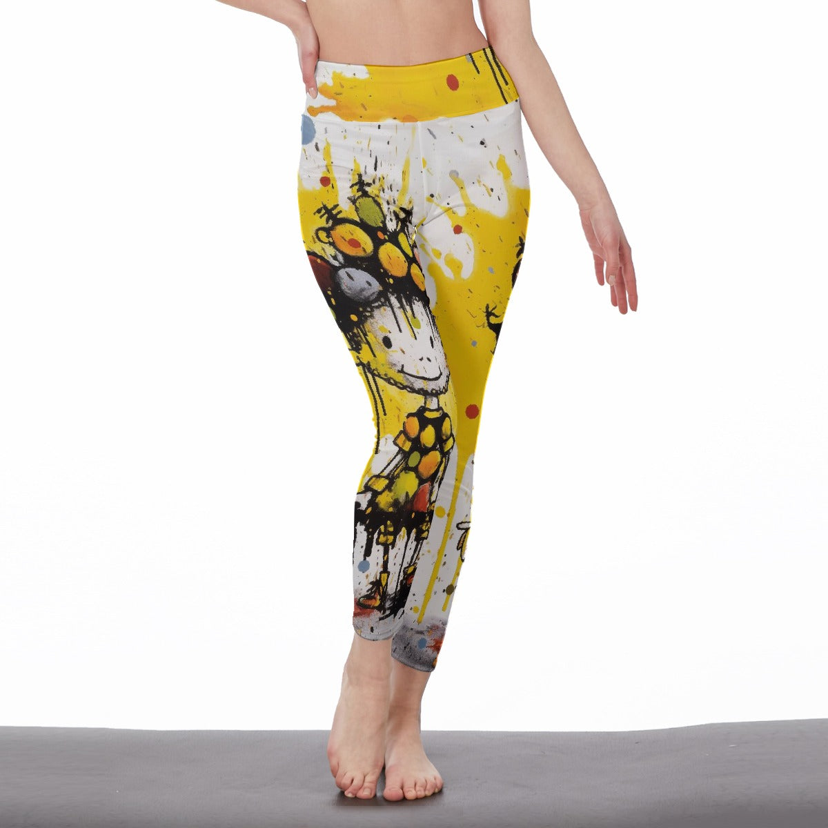 All-Over Print Women's High Waist Leggings | Side Stitch Closure