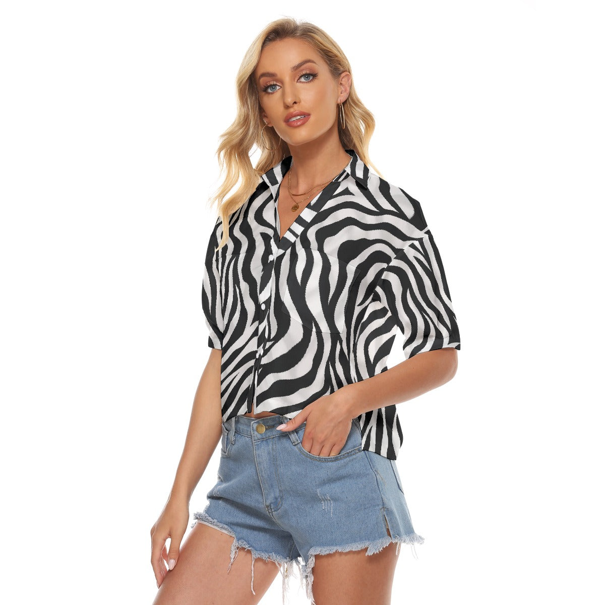 All-Over Print Women's V-neck Shirts