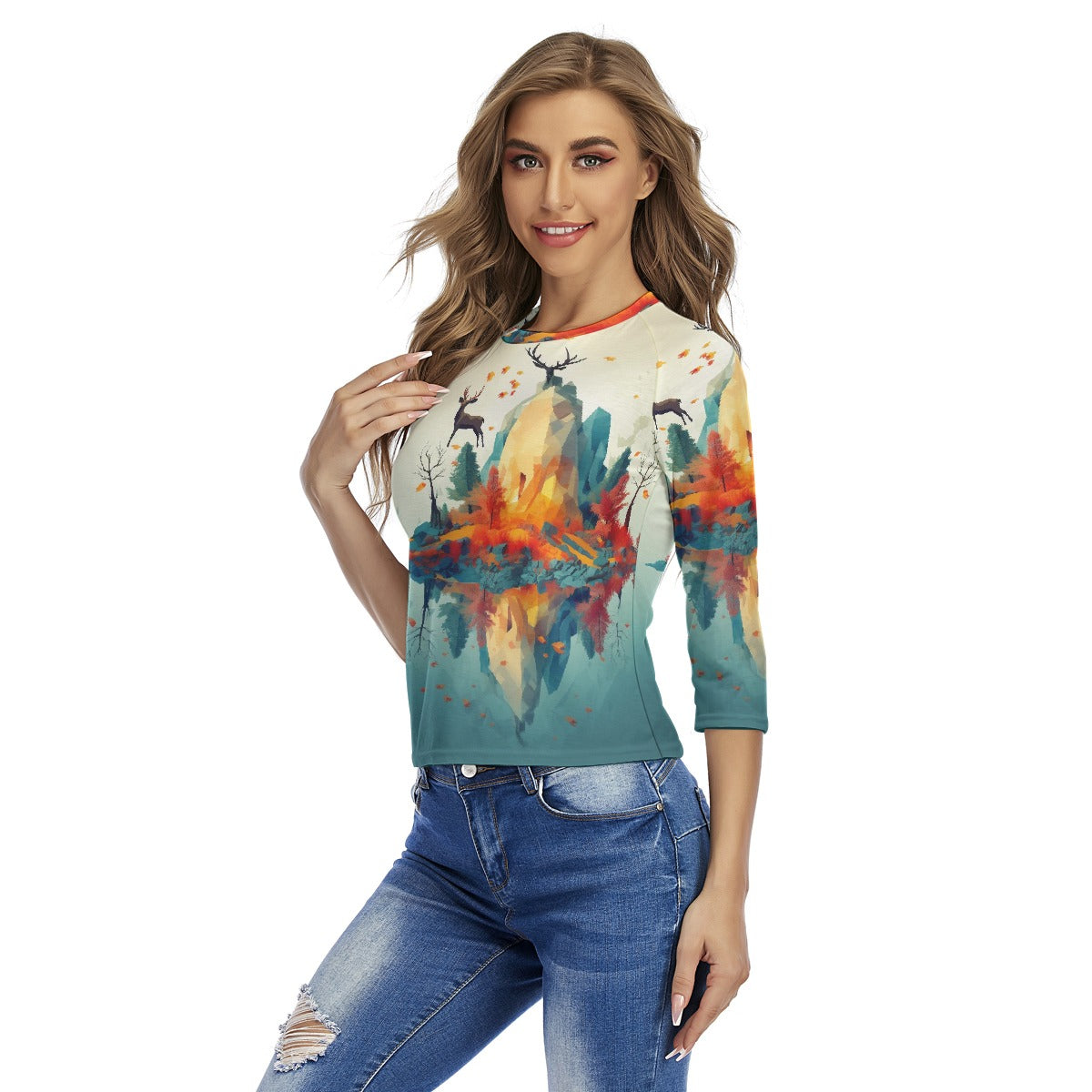 All-Over Print Women's Raglan Sleeves T-shirts