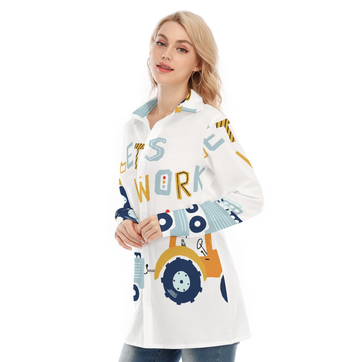 All-Over Print Women's Long Shirt