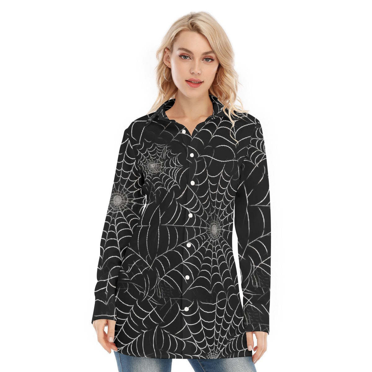 All-Over Print Women's Long Shirt