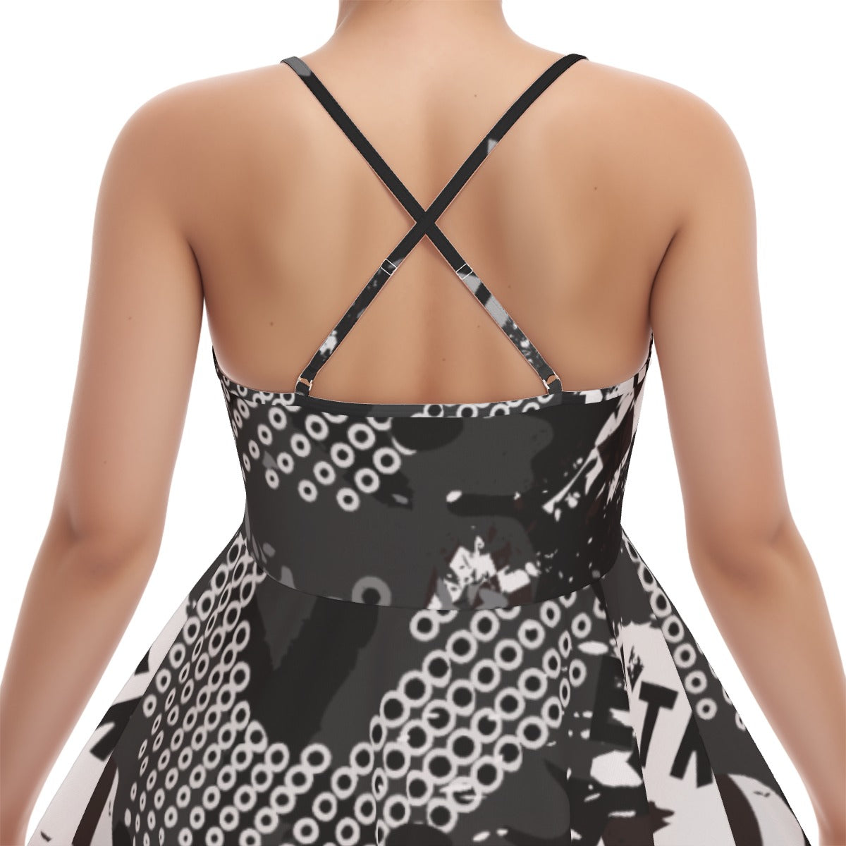 All-Over Print Women‘s Cross Cami Dress