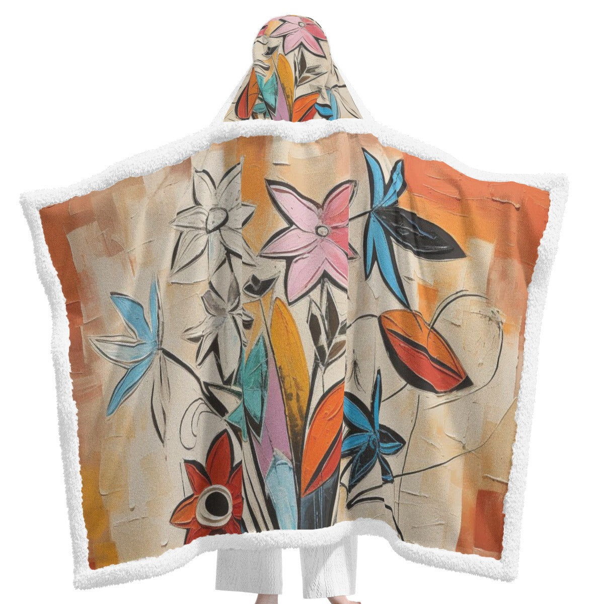 All-Over Print Unisex Wearable Hooded Blanket