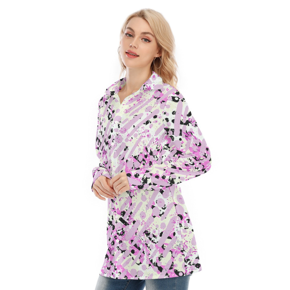 All-Over Print Women's Long Shirt