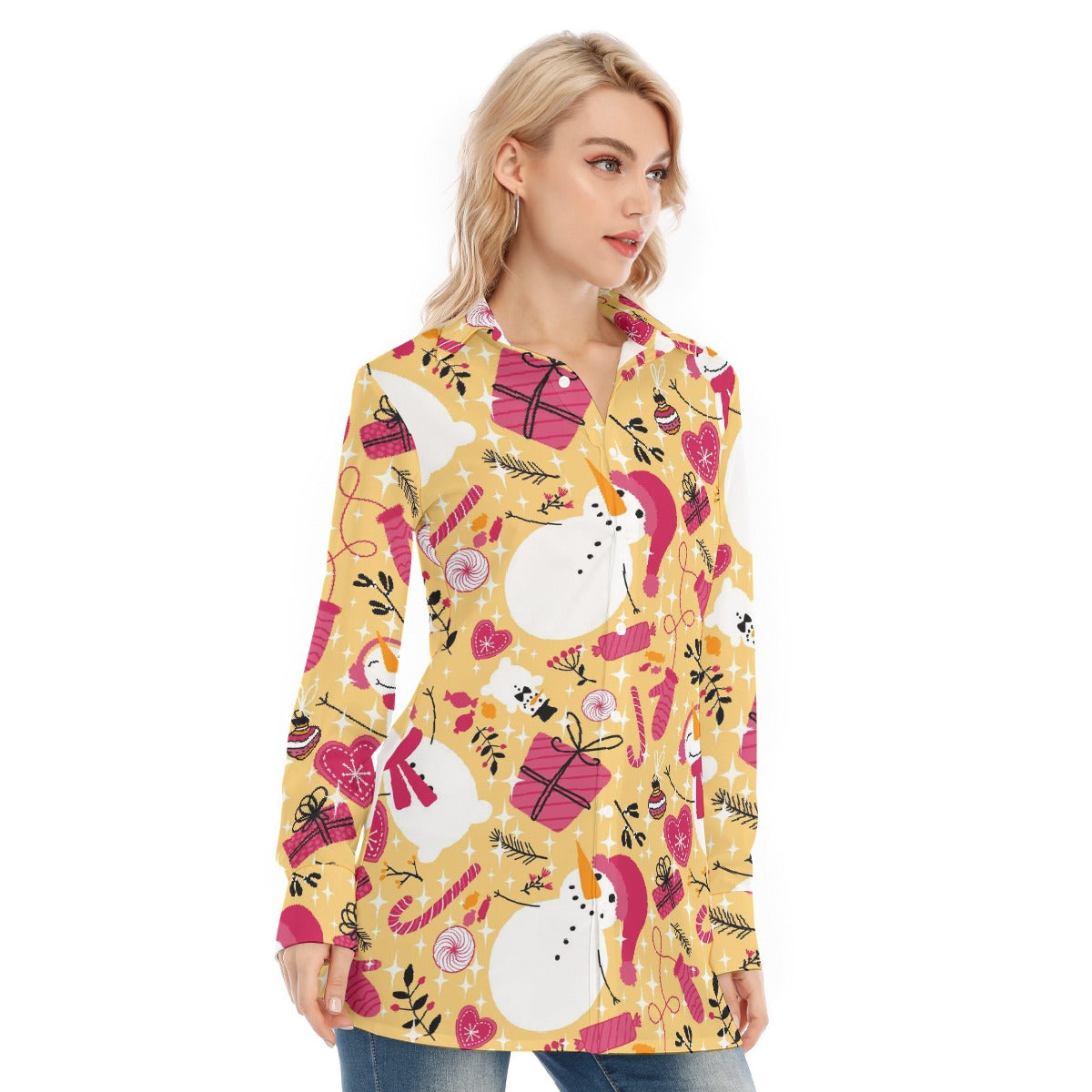 All-Over Print Women's Long Shirt