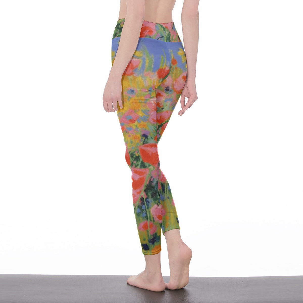 All-Over Print Women's High Waist Leggings | Side Stitch Closure