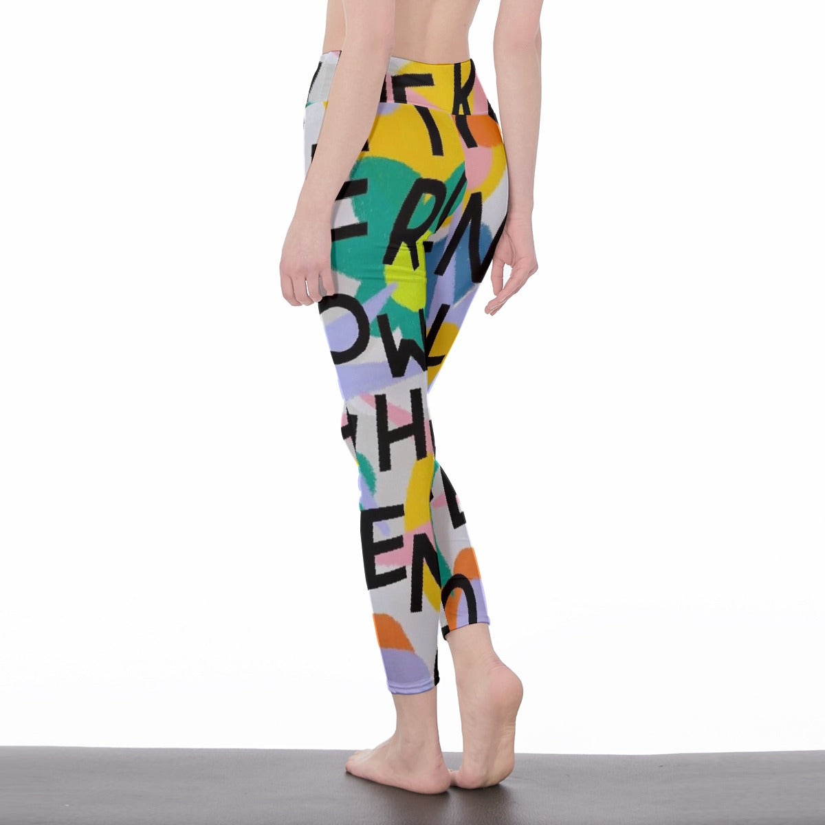 All-Over Print Women's High Waist Leggings | Side Stitch Closure