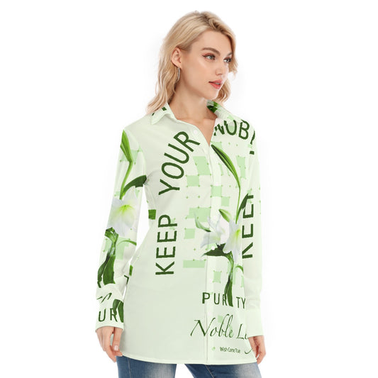 All-Over Print Women's Long Shirt