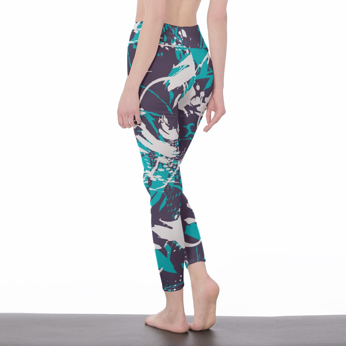 All-Over Print Women's High Waist Leggings | Side Stitch Closure