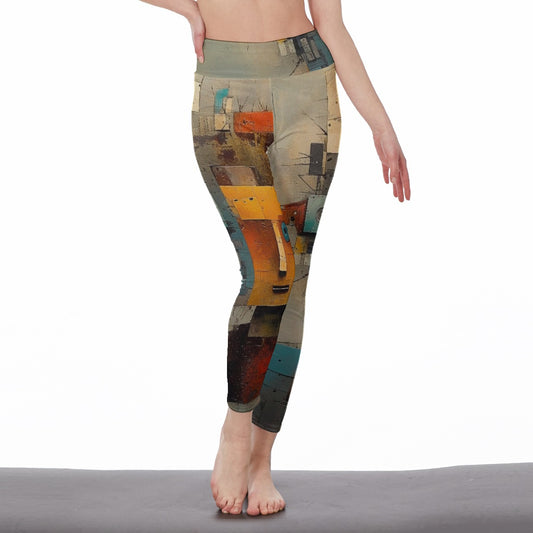 All-Over Print Women's High Waist Leggings | Side Stitch Closure