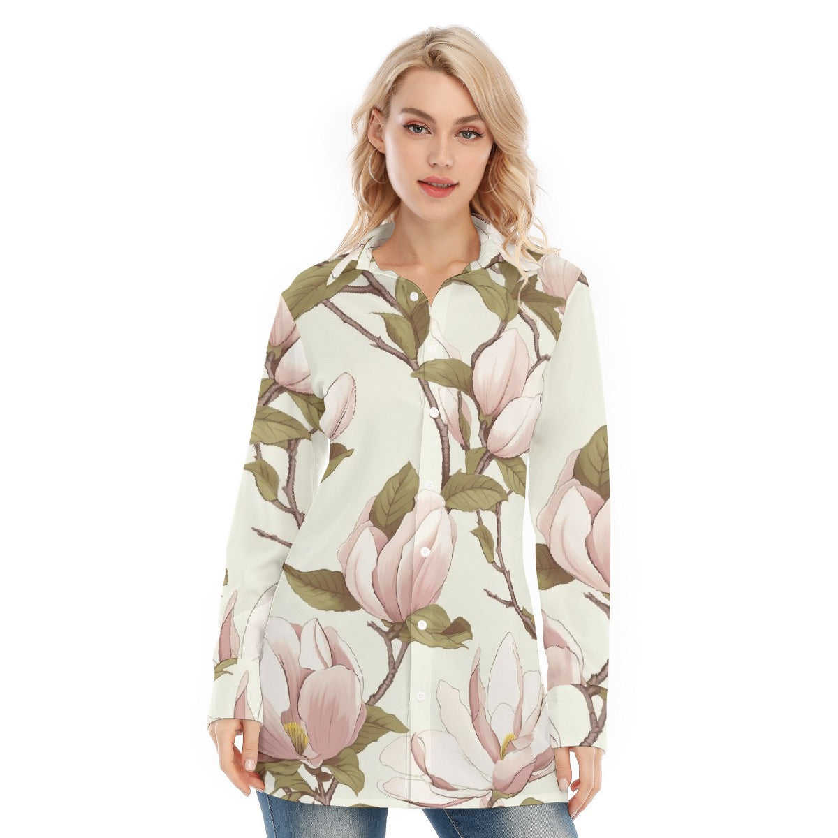 All-Over Print Women's Long Shirt