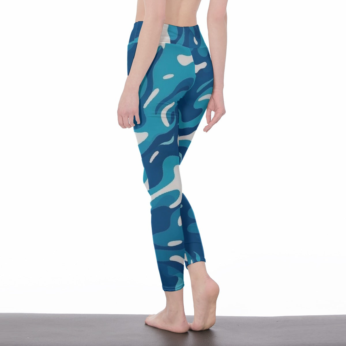 All-Over Print Women's High Waist Leggings | Side Stitch Closure