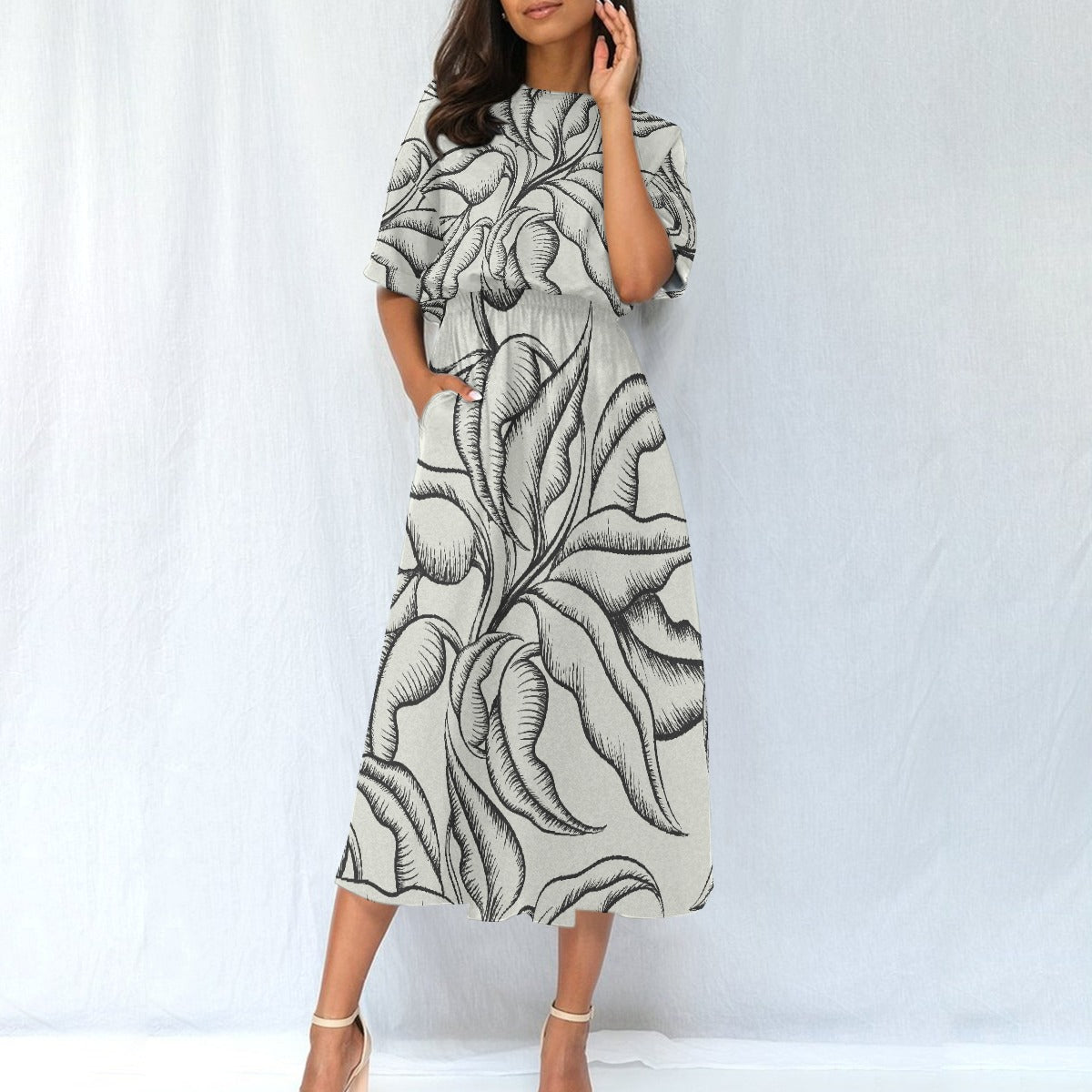 All-Over Print Women's Elastic Waist Dress