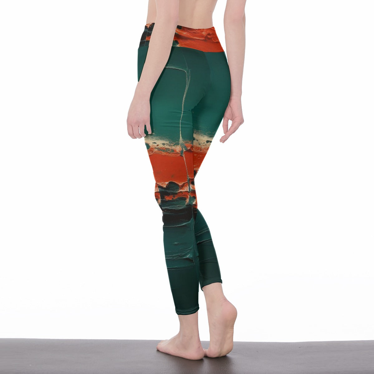 All-Over Print Women's High Waist Leggings | Side Stitch Closure