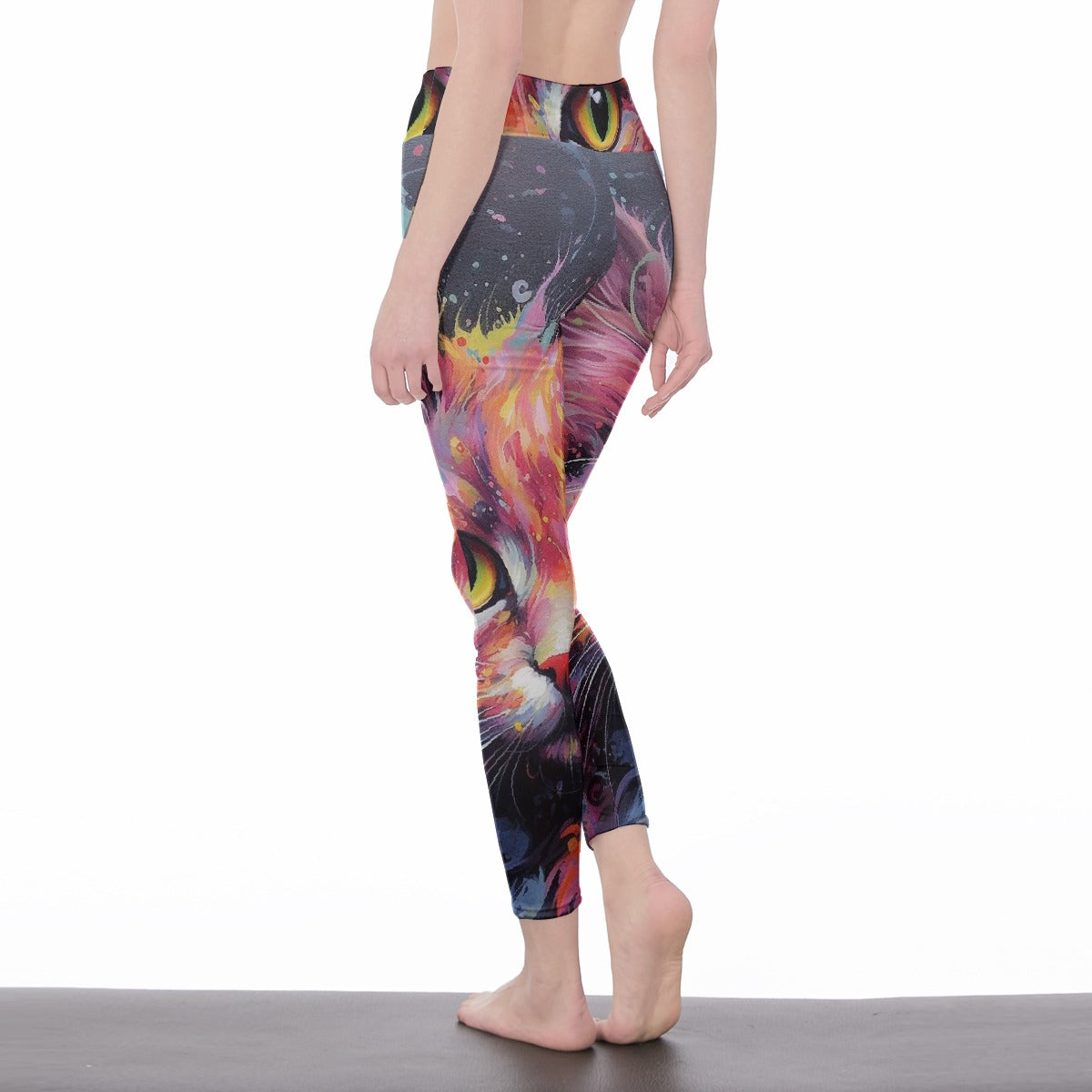 All-Over Print Women's High Waist Leggings | Side Stitch Closure