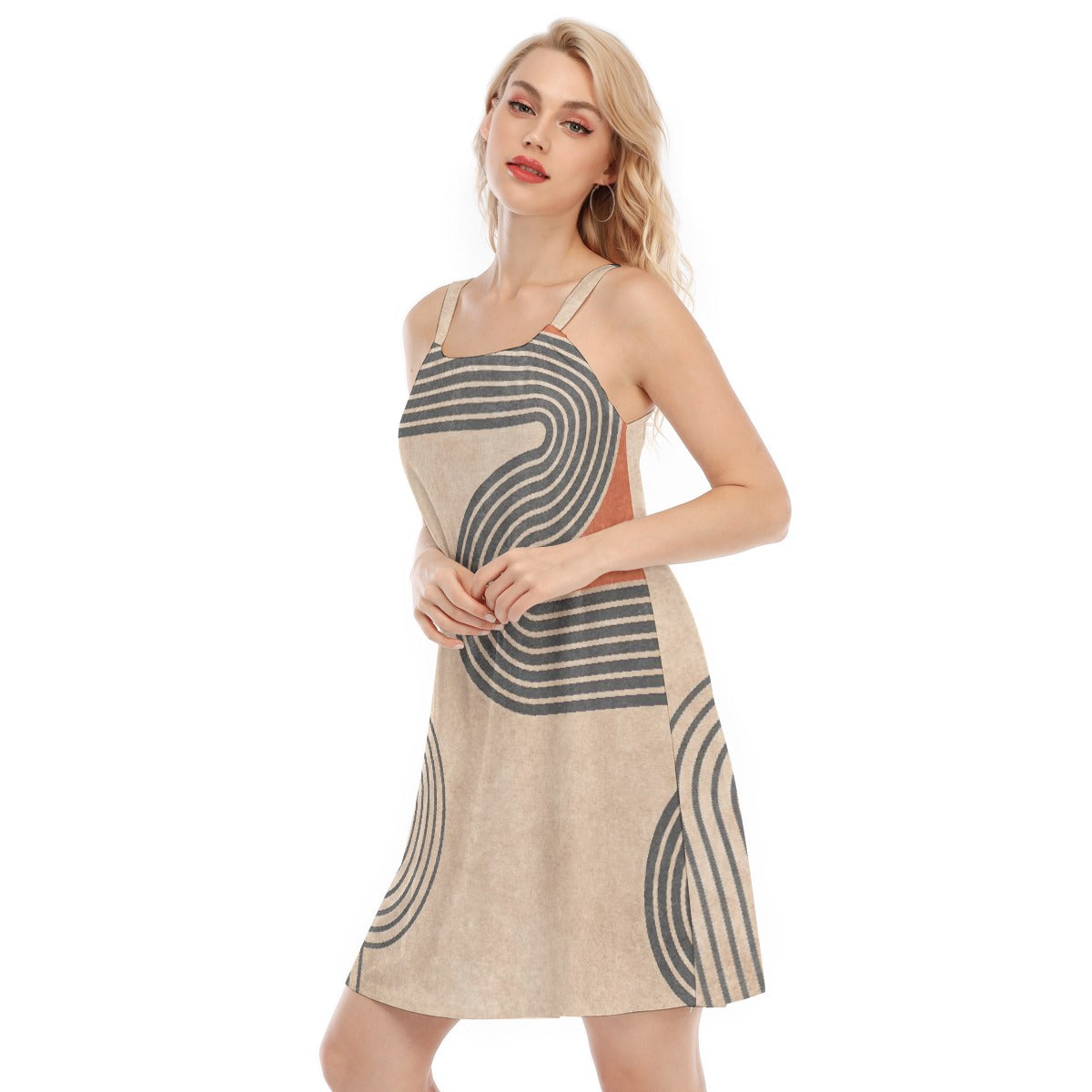 All-Over Print Women's O-neck Cami Dress