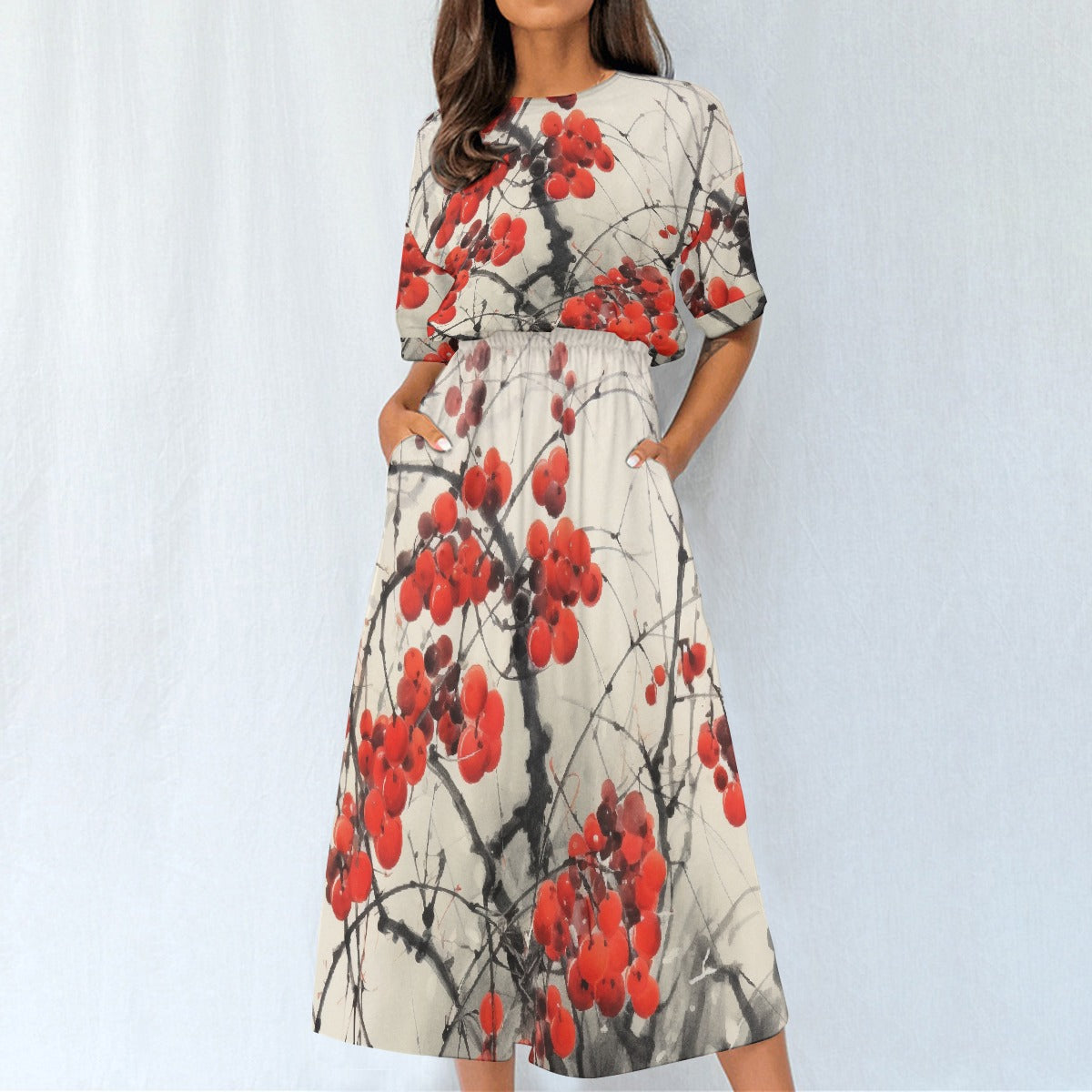 All-Over Print Women's Elastic Waist Dress