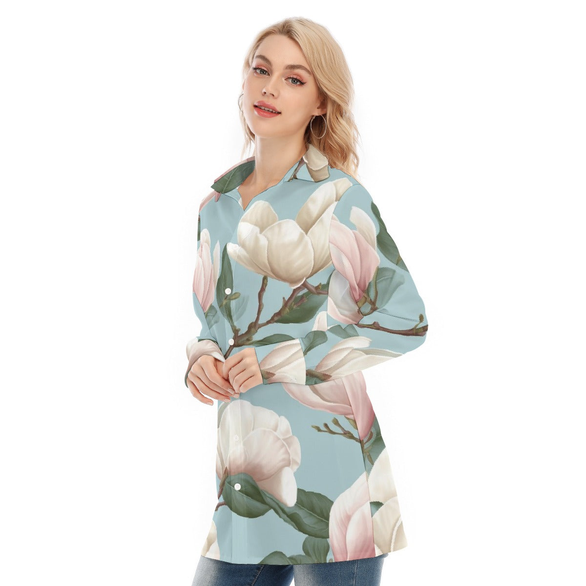 All-Over Print Women's Long Shirt