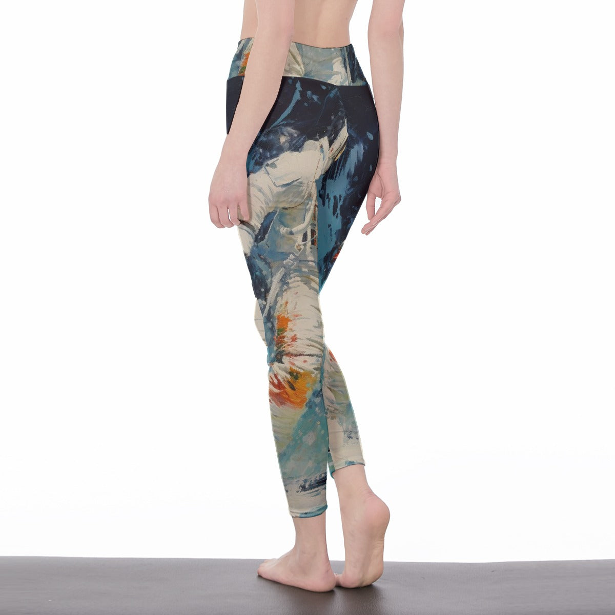 All-Over Print Women's High Waist Leggings | Side Stitch Closure