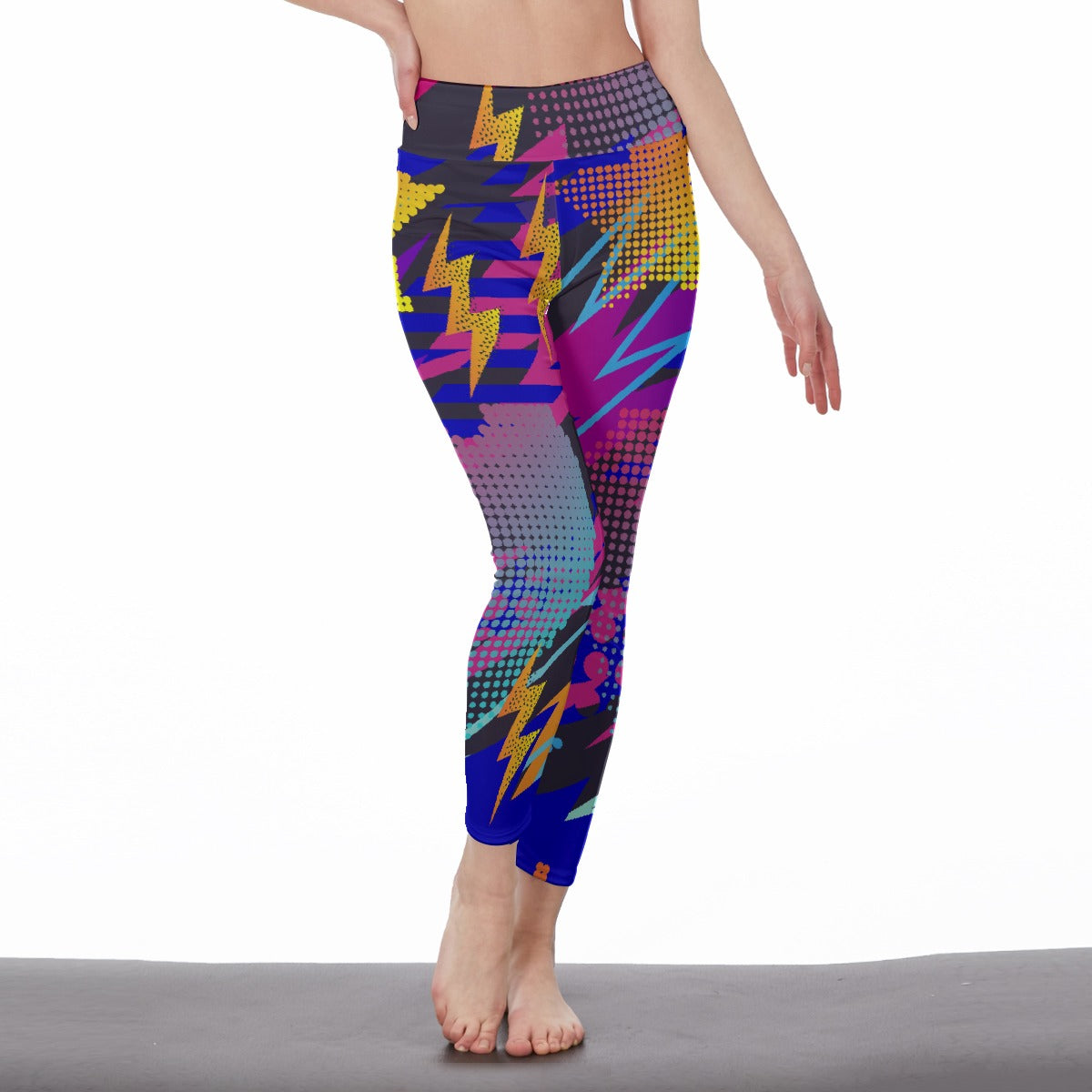 All-Over Print Women's High Waist Leggings | Side Stitch Closure