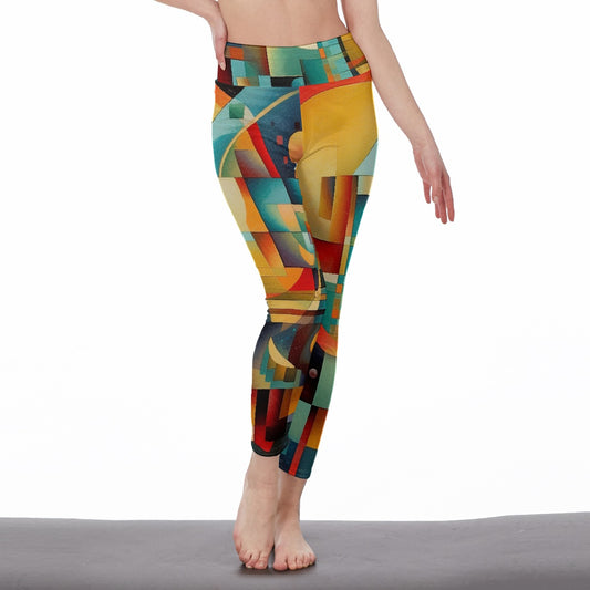 All-Over Print Women's High Waist Leggings | Side Stitch Closure