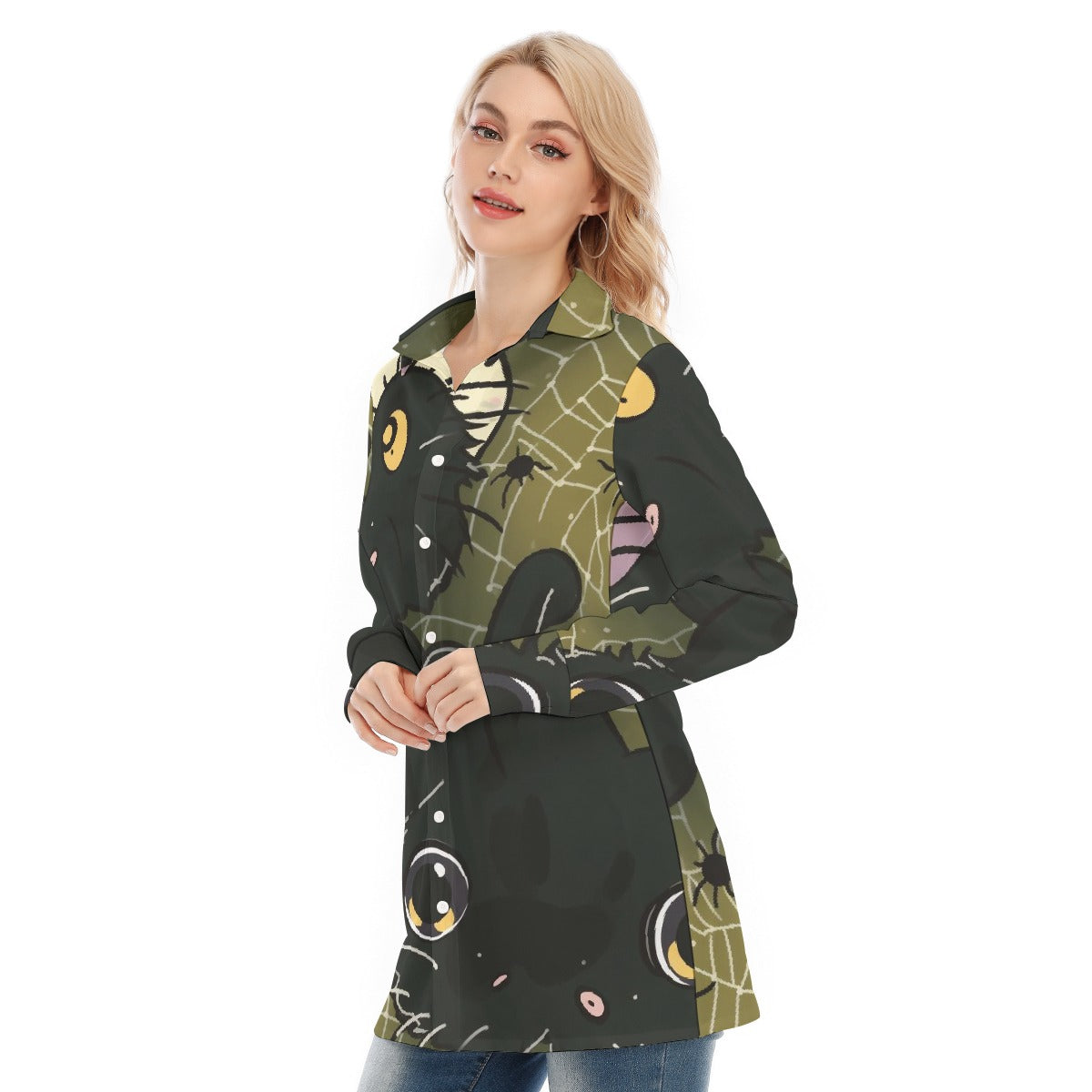 All-Over Print Women's Long Shirt