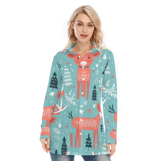 All-Over Print Women's Long Shirt